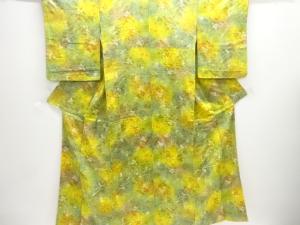 草花模様小紋着物